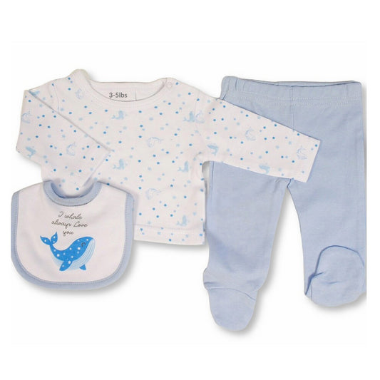 Premature Baby Top, Pants & Bib Set