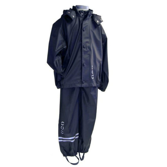 Mikk-line PU Waterproof Rain Suit (Denmark) - Navy 2 & 4 Years