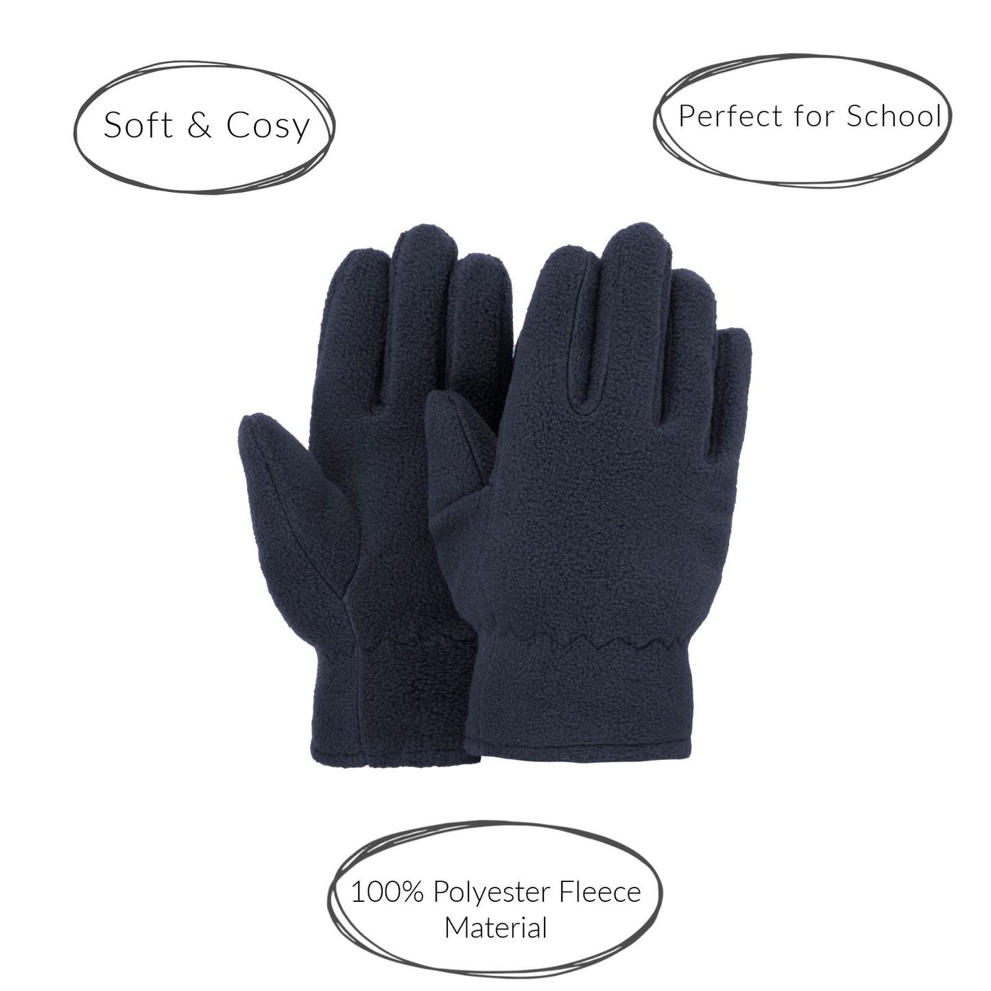 Kids Fleece Gloves - 2 to 12 Years