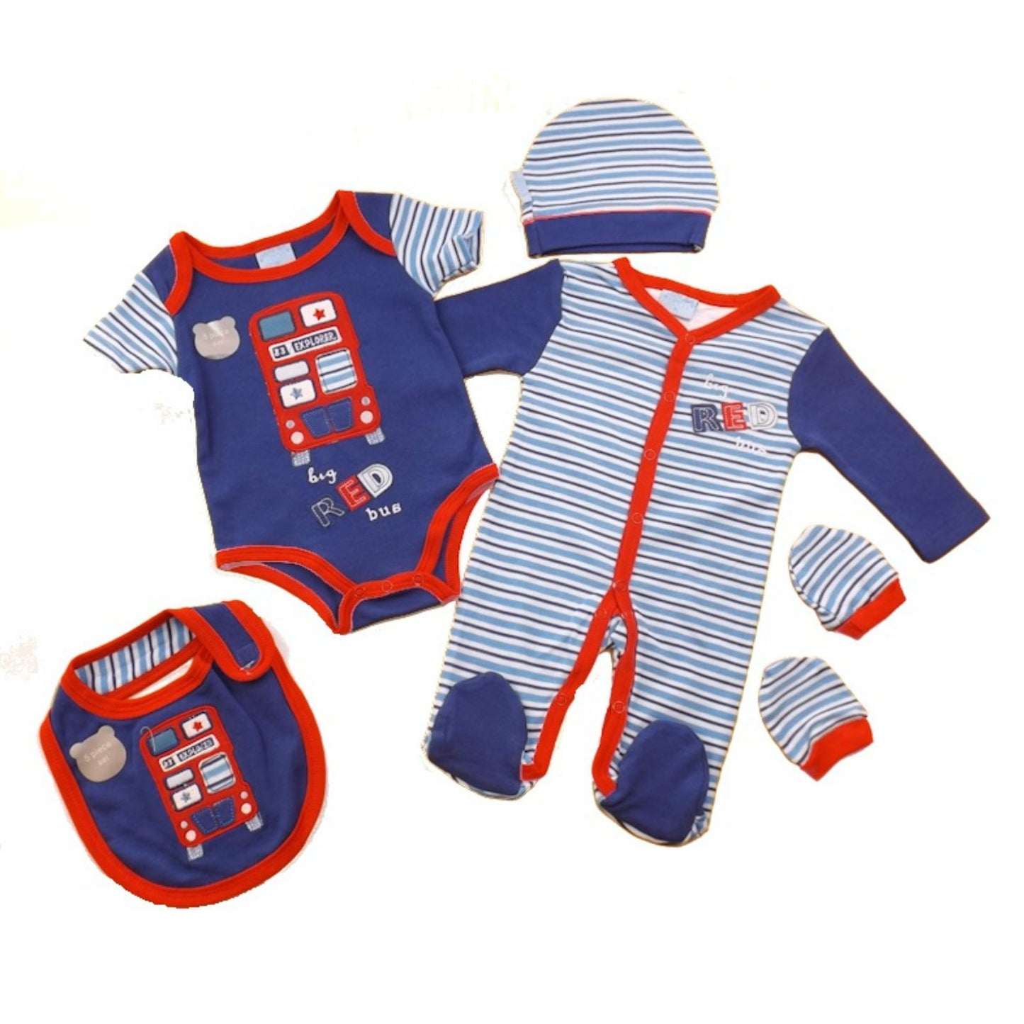 Baby Boys 5 Piece Gift Set - Newborn