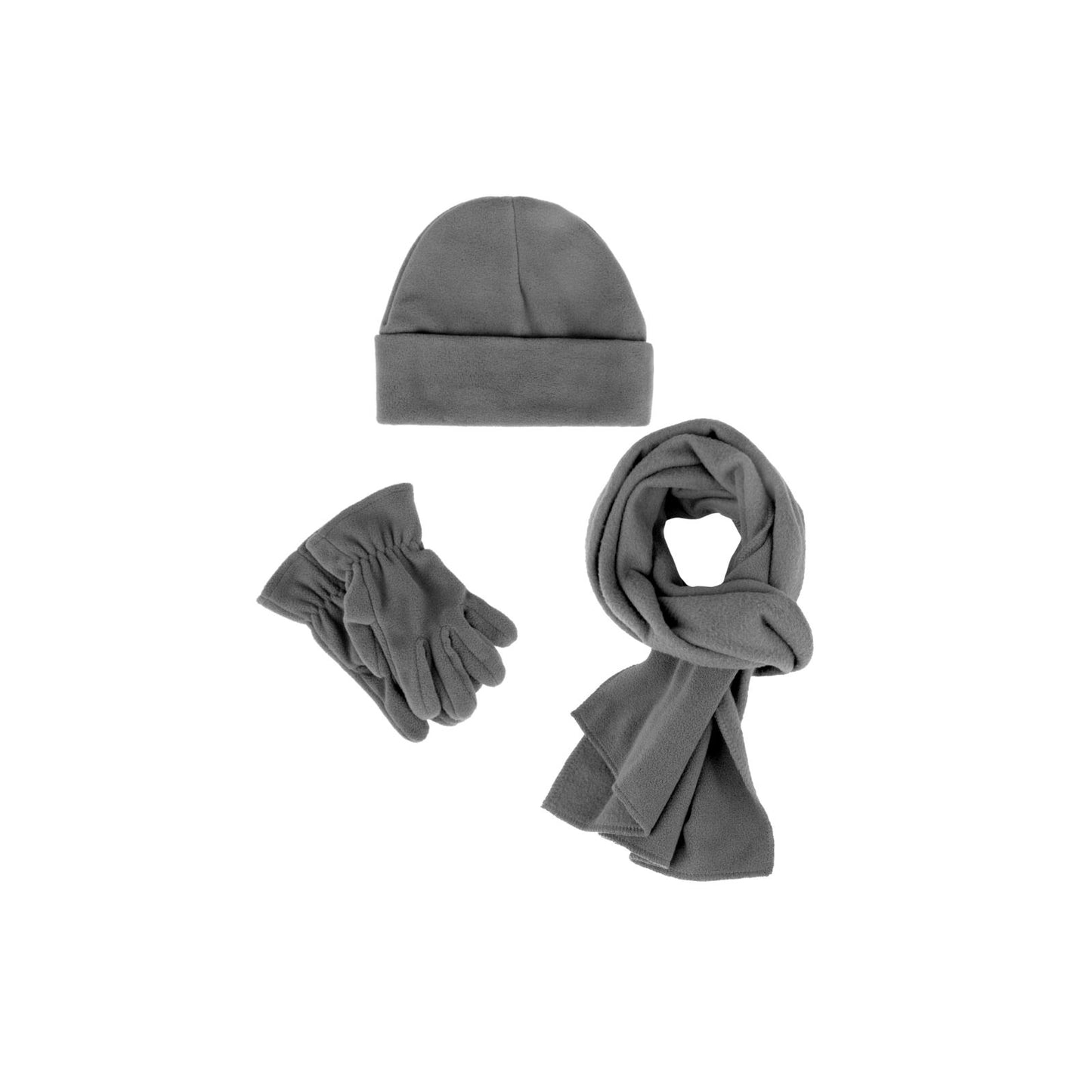 Kids Winter Fleece Accessories Set - Hat, Gloves And Scarf