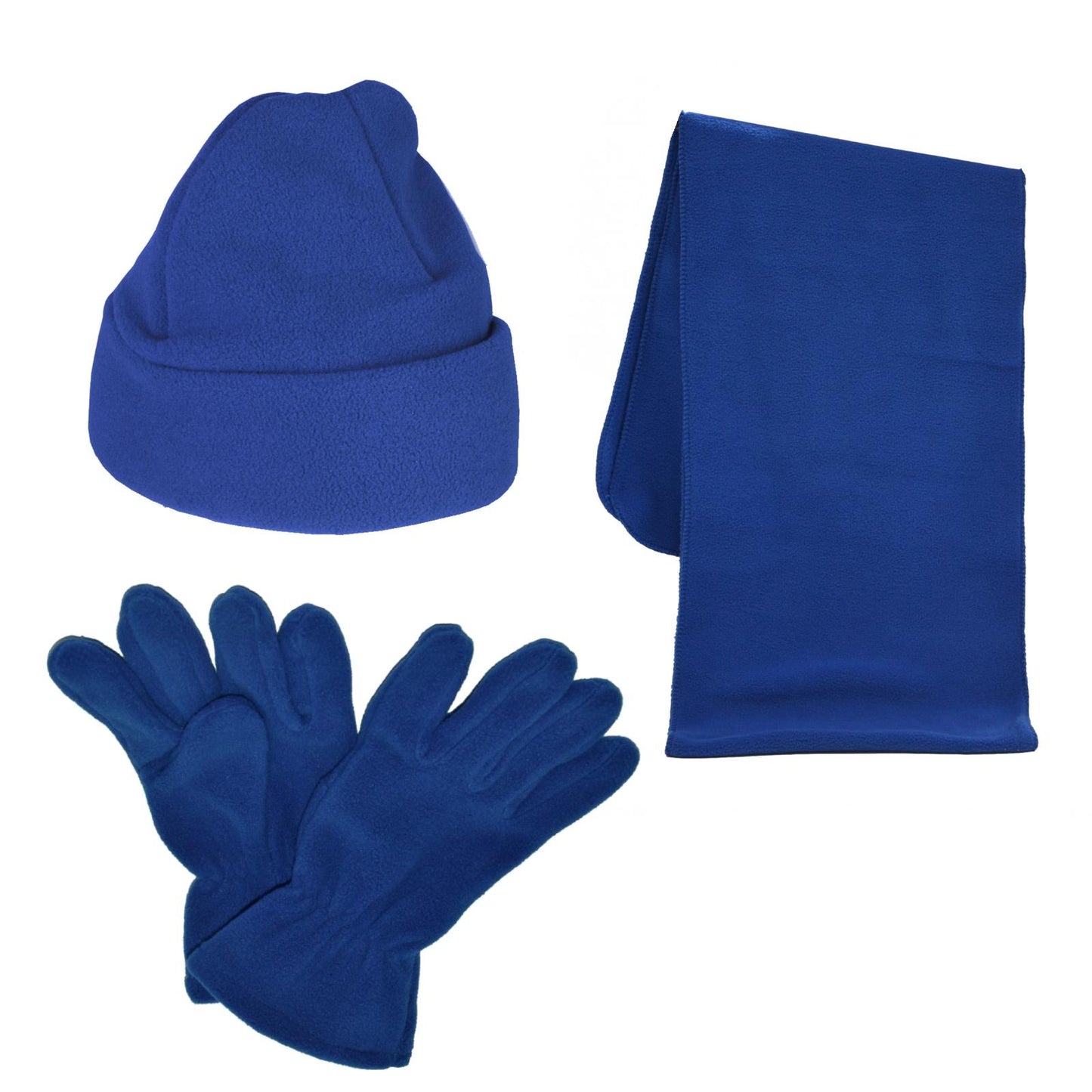 Kids Winter Fleece Accessories Set - Hat, Gloves And Scarf