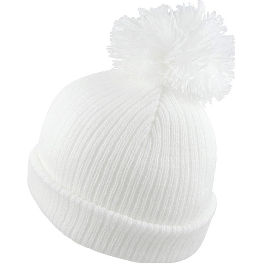 Baby Knitted Hat with Pom-Pom - Newborn to 12 Months