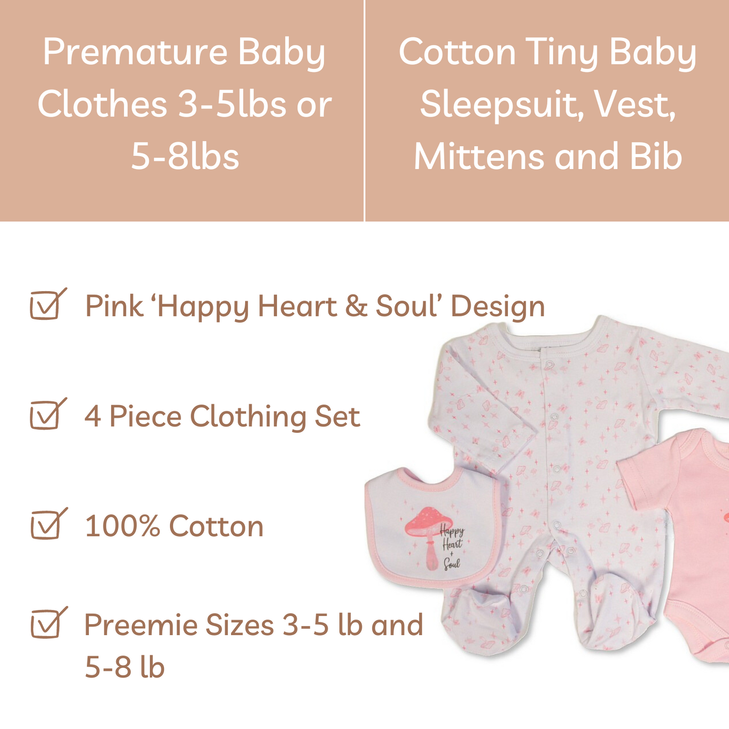 Premature Baby 4 Piece Set