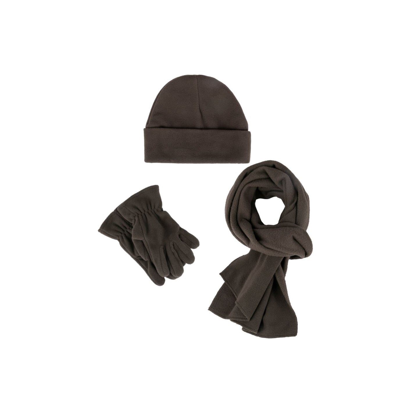 Kids Winter Fleece Accessories Set - Hat, Gloves And Scarf