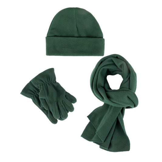 Kids Winter Fleece Accessories Set - Hat, Gloves And Scarf