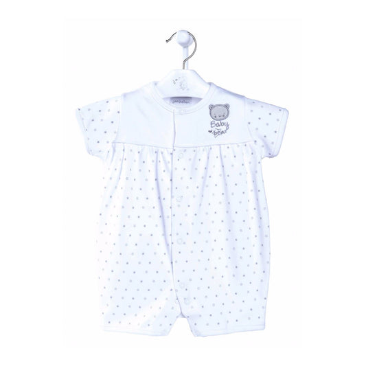 Baby Bear Star Romper - White 0-3 Months