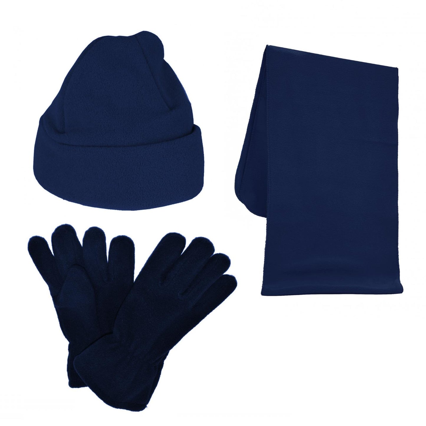 Kids Winter Fleece Accessories Set - Hat, Gloves And Scarf