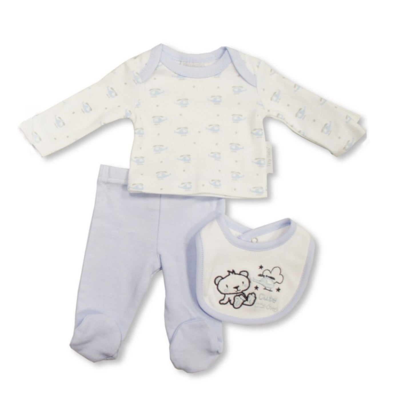 Premature Baby Boys 3 Piece Gift Set - Blue 3-5 lb