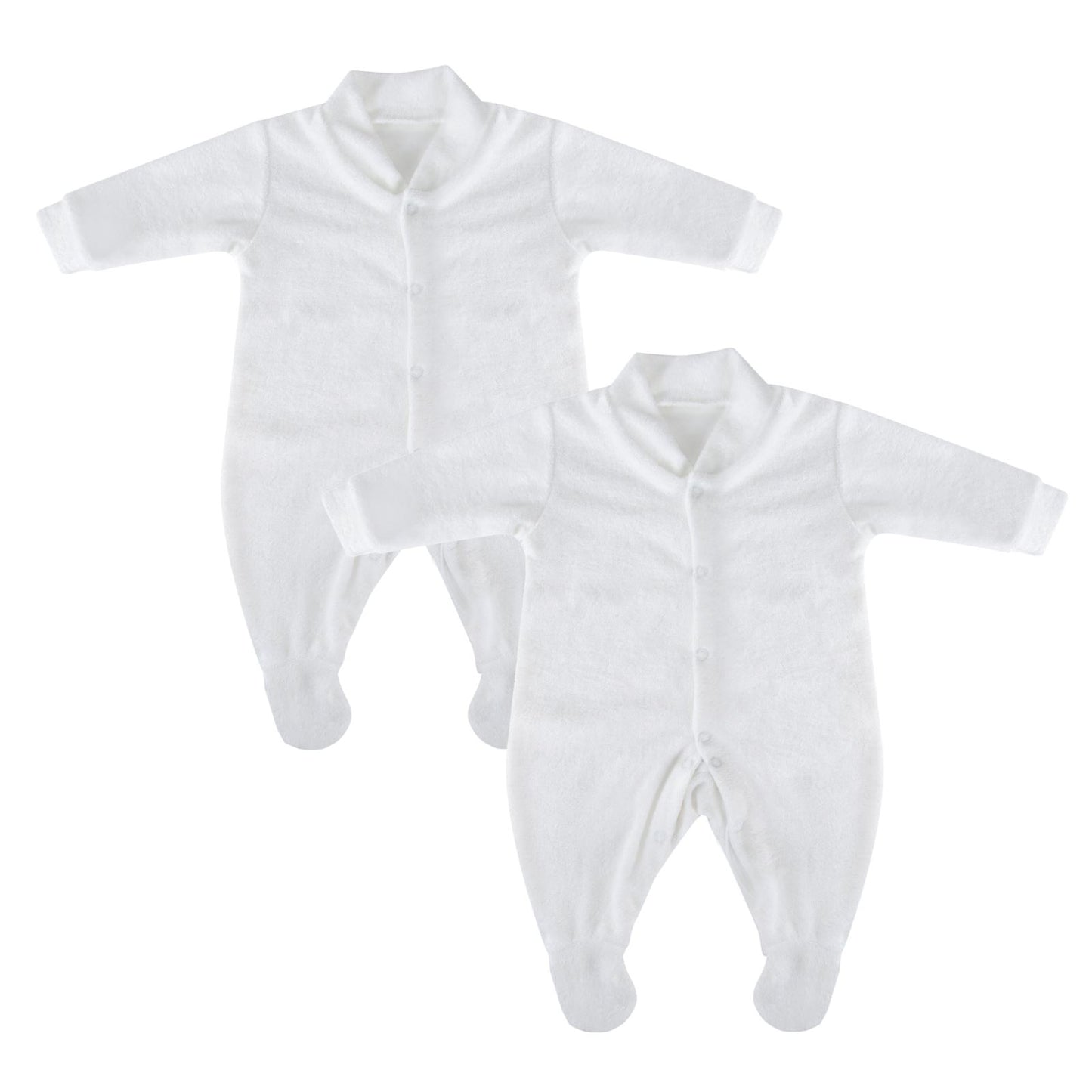 Terry Towelling Sleepsuit - 2 Pack