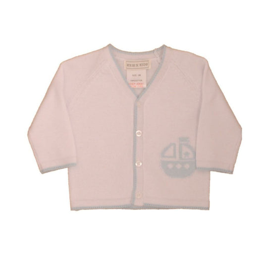 Baby Boys Boat Cardigan - 100% Cotton