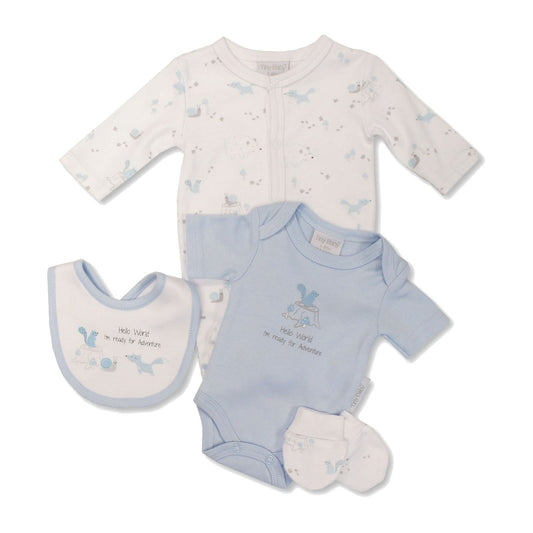 Premature Baby Boys 4 Piece Set - 3-5 & 5-8lb