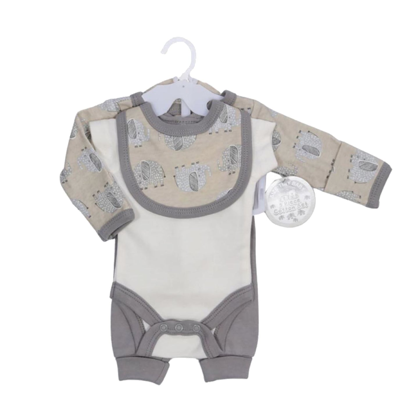 Tiny Baby Boys 5 Piece Elephant Layette Set 5-8lb