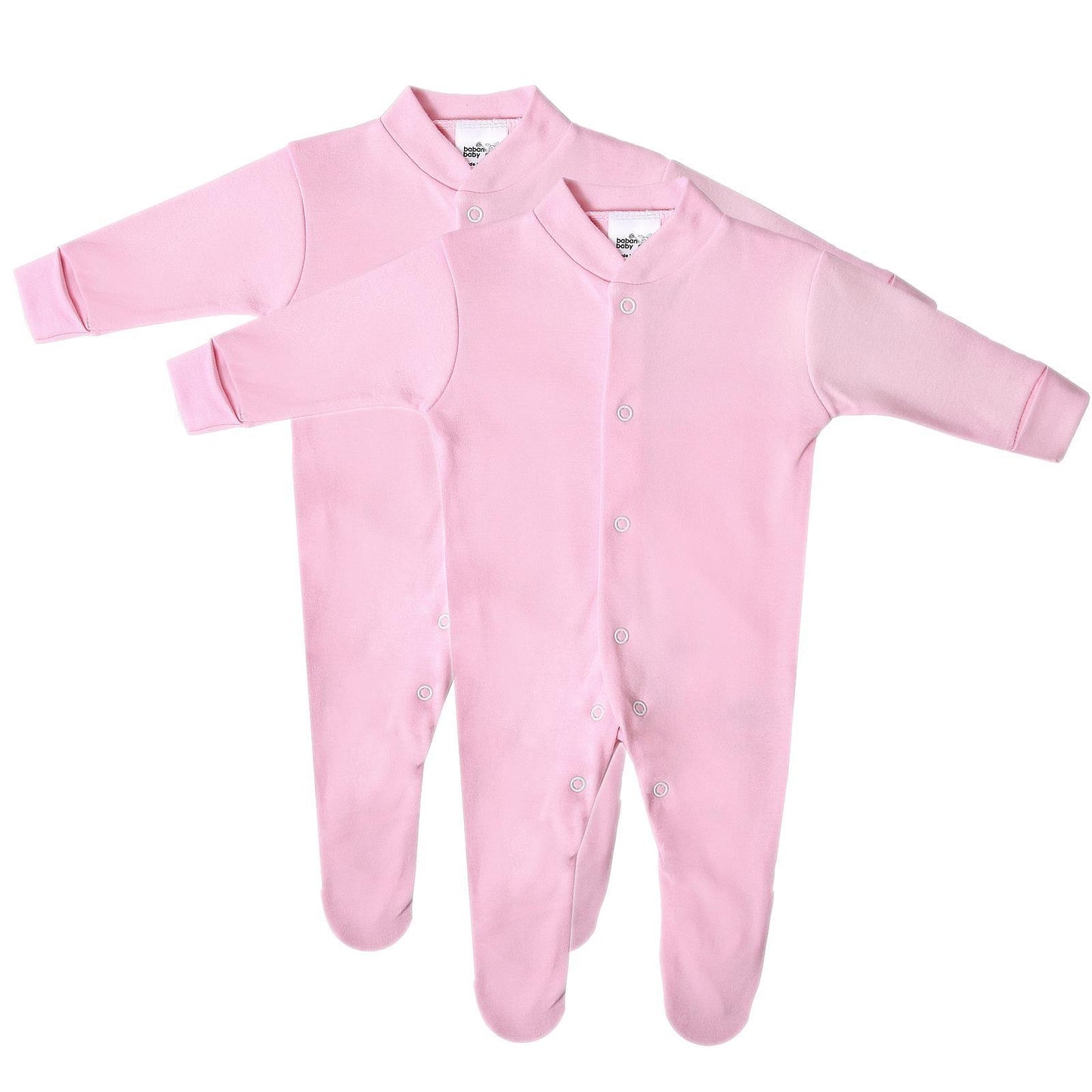 Baby Sleepsuits / Babygrows, 100% Cotton, Made In Britain, Girls, Pink