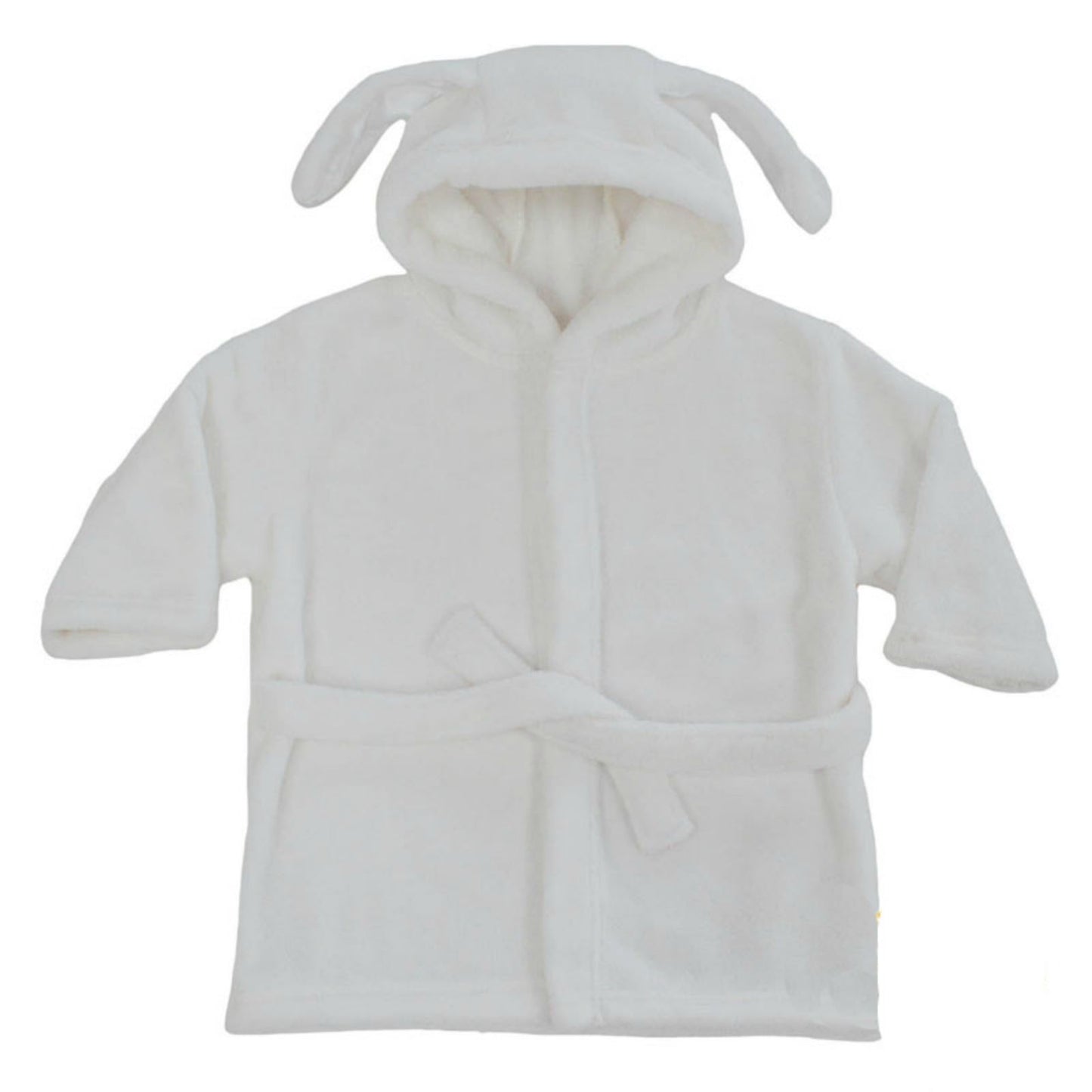 Baby Dressing Gown - Bunny Ears, Fleece, 6-24 Months - White