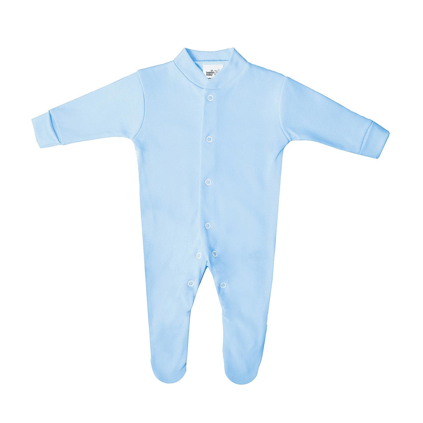 Baby Sleepsuits / Babygrows, 100% Cotton, Made In Britain - Boys, Blue