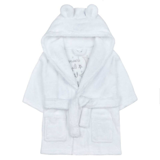 Baby Dream Big Little One Dressing Gown - Embroidery, White