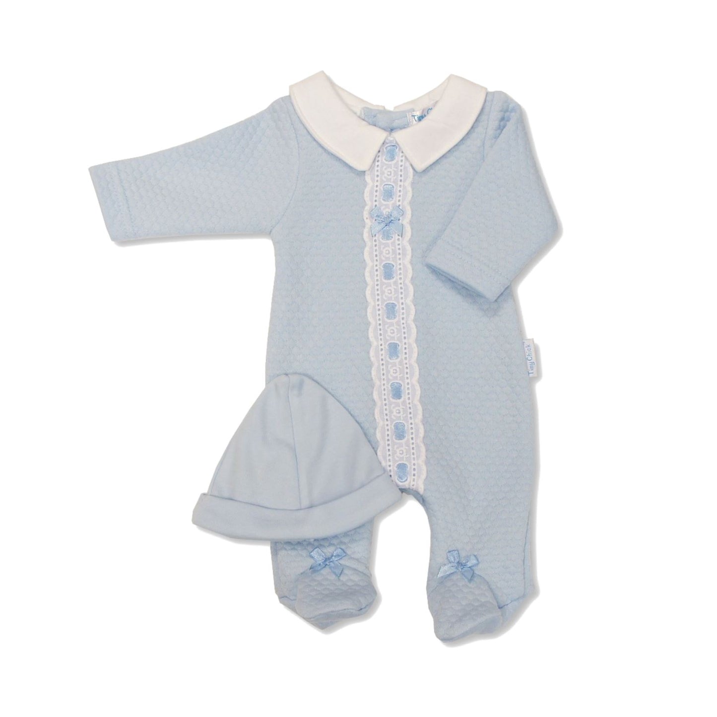 Tiny Baby Lace Trim Romper & Hat