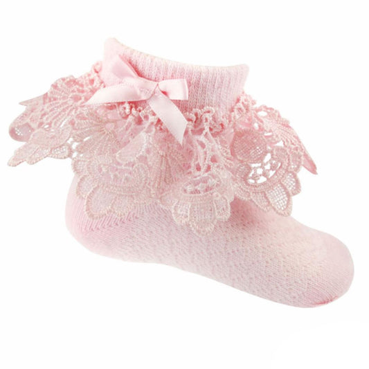 Girls Deep Lace Socks