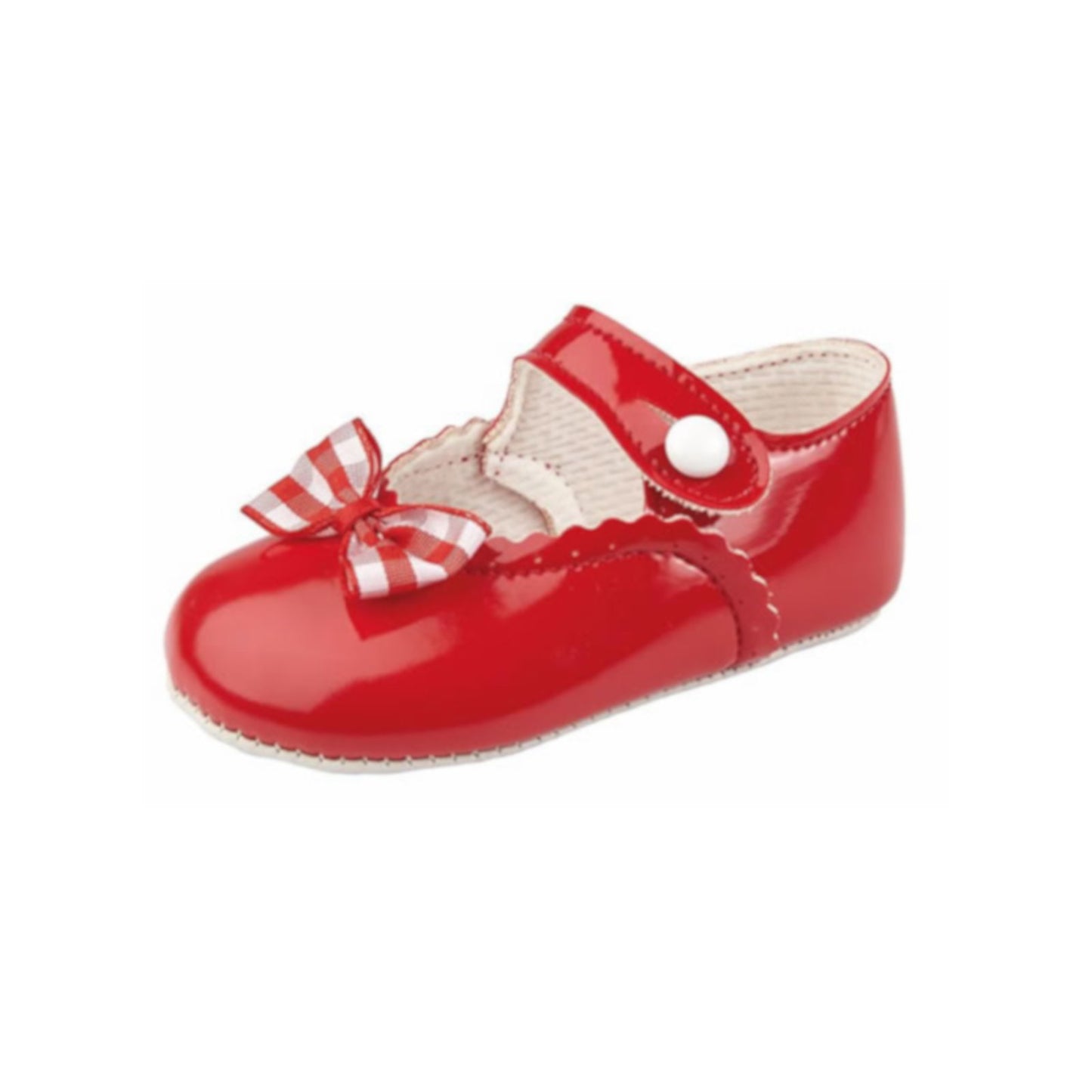 Baby Girls Shoes - Leather, Soft Soled, UK 0-3 - Made in Britain - Red