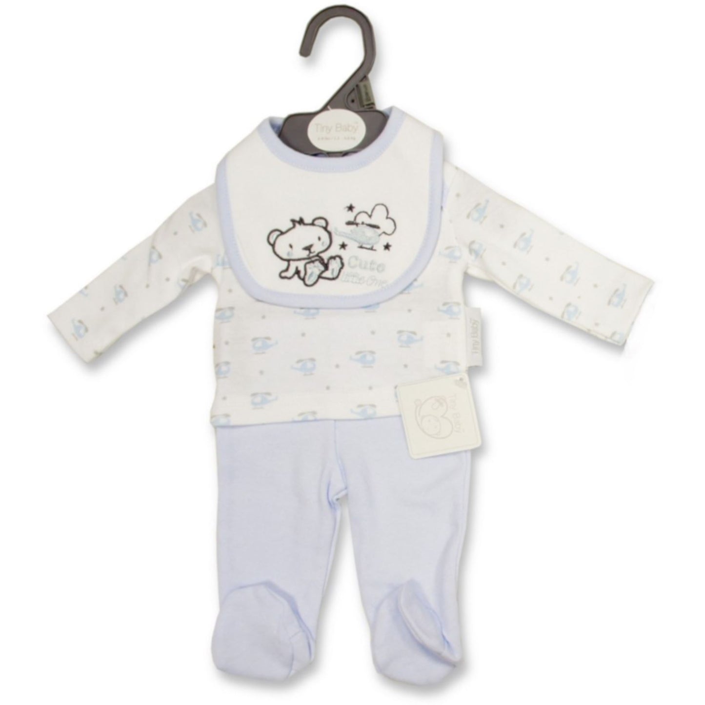 Premature Baby Boys 3 Piece Gift Set - Blue 3-5 lb