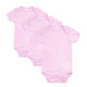 Baby Girls Bodysuits - 3 Pack, 100% Cotton, 0-6 Months - Pink